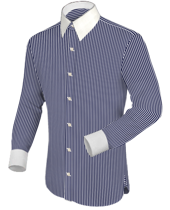 Cheap Formal Shirts For Men Uk with French Collar 1 Button