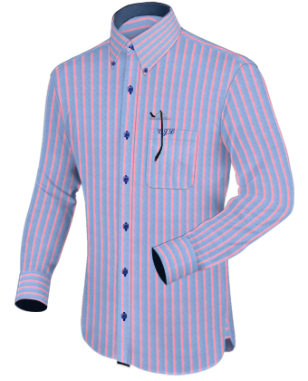 English Spread Collar Shirts with Button Down