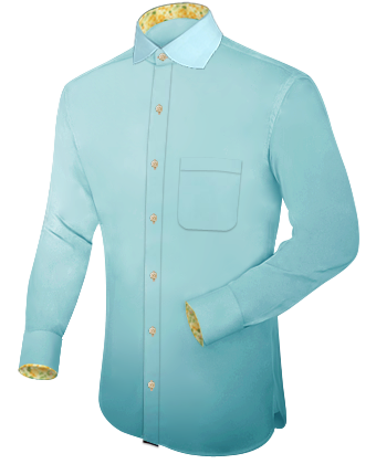 English Tab Collar Dress Shirt with English Collar